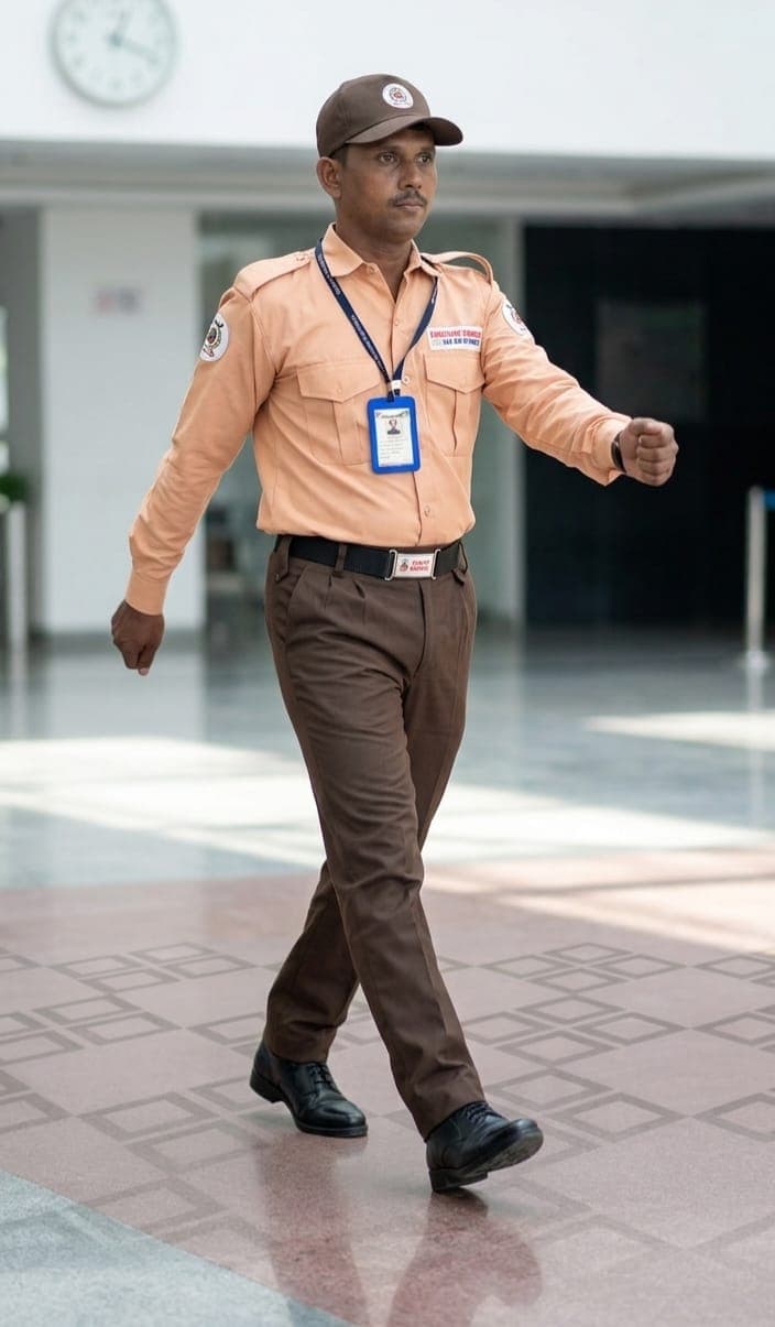 Baton and drill practice at the Security Guards Training Academy courtyard